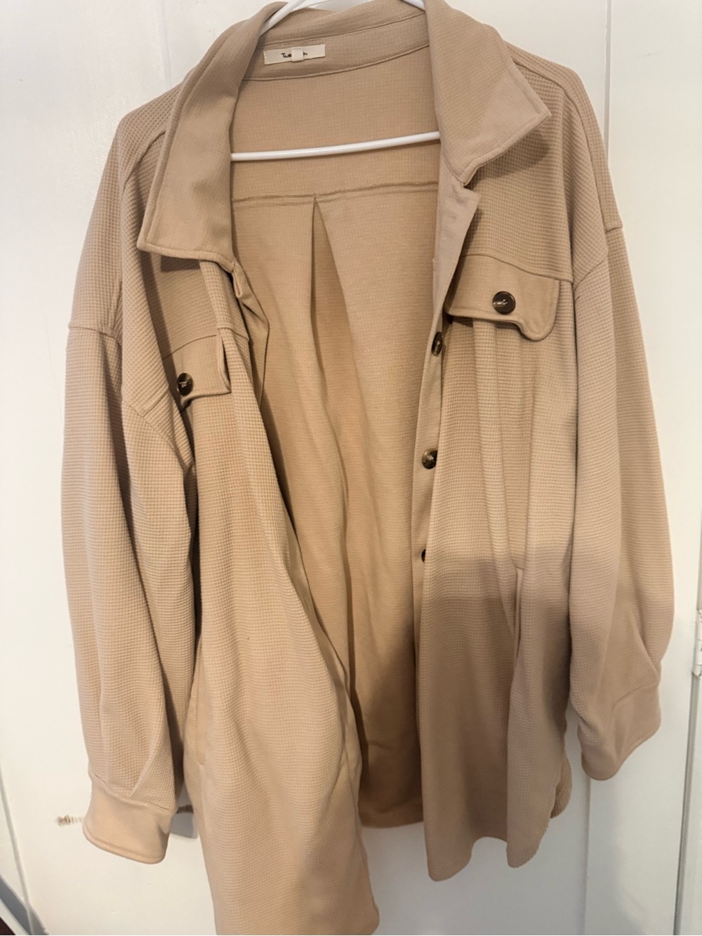 Twenty Beige Utility Shacket Jacket